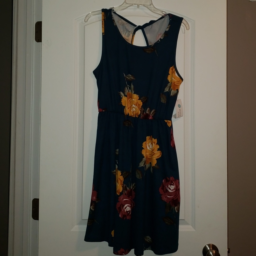 Blue floral dress